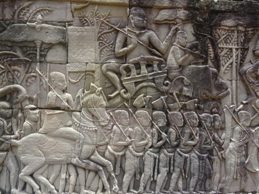 Bas reliefs at Angkor Wat