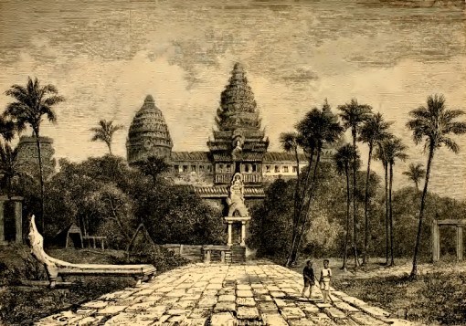 Façade of Angkor Wat by Henri Mouhot, 19th century
