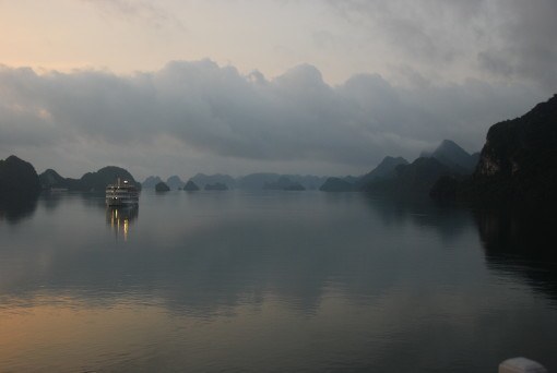 Halong Bay at twilight
