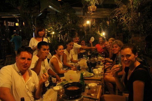 Enjoying hotpot and Vietnamese wraps at bar #4