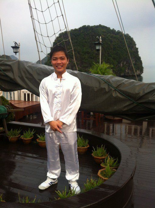 Morning tai chi in Ha Long Bay Morning tai chi in Ha Long Bay