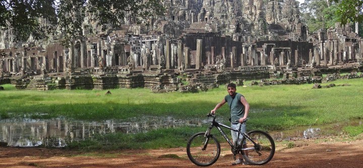Our Matt Spiller on a bike ride to Angkor Wat