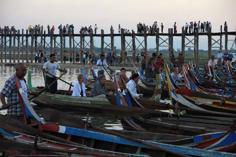 U Bein Bridge, near Mandalay