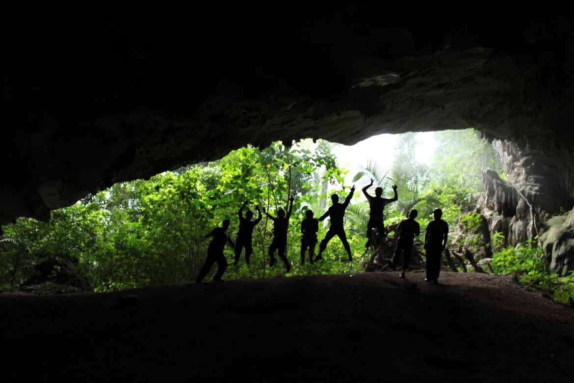 The Cloutman family in Phong Nha National Park