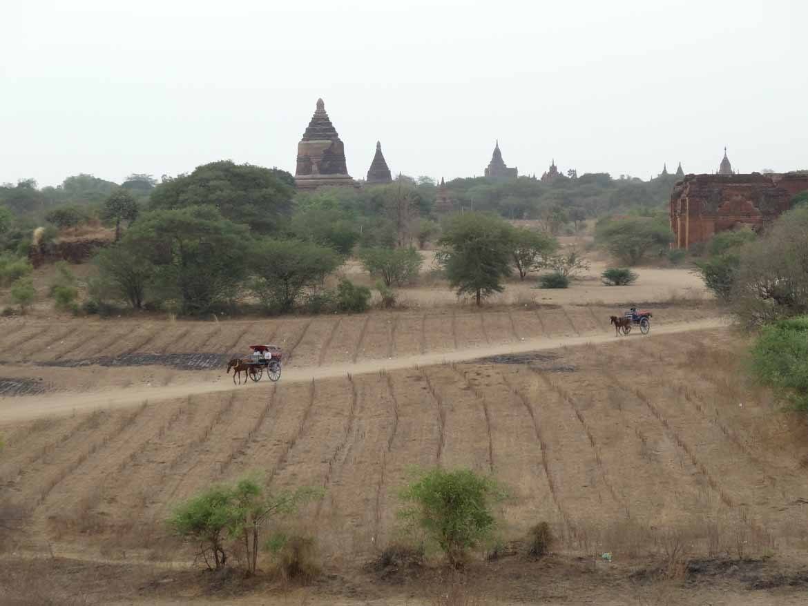 Bagan at the height of the dry season