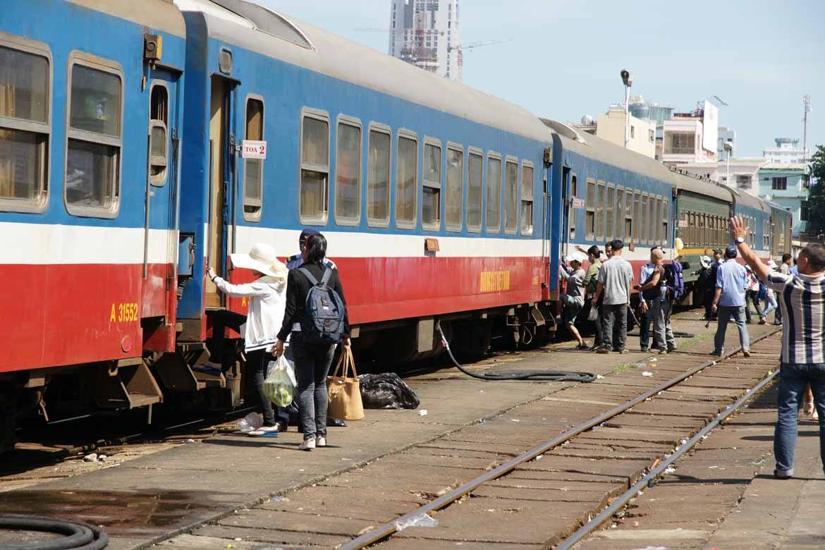Catching the sleeper train at Dong Hoi