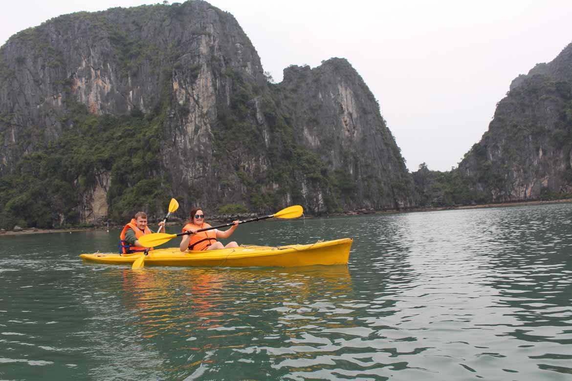 Kayaking on Halong Bay